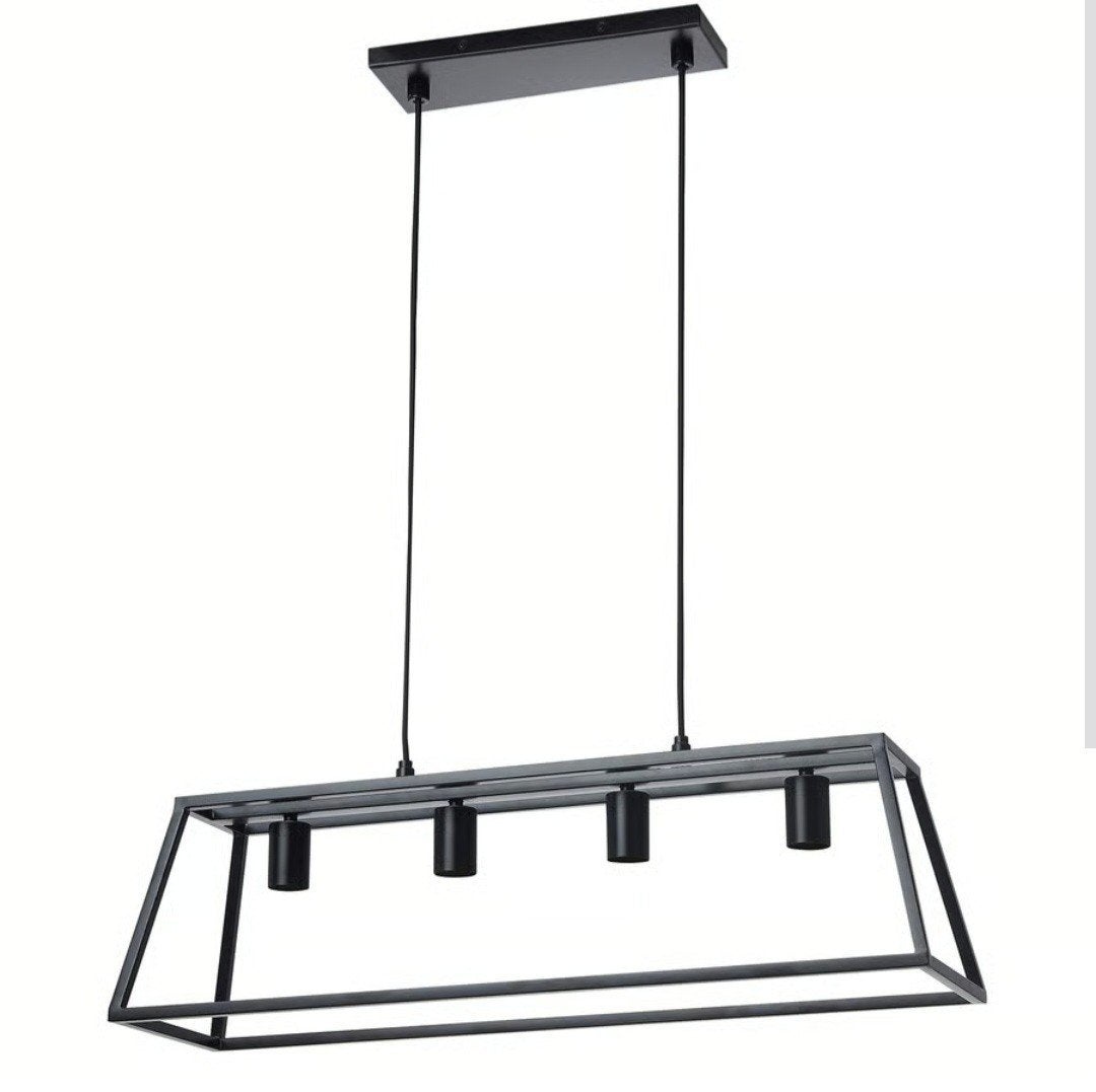 Hanglamp eetkamer, Huis en Inrichting, Lampen | Hanglampen, Ophalen, Zo goed als nieuw, Industrieel, Metaal