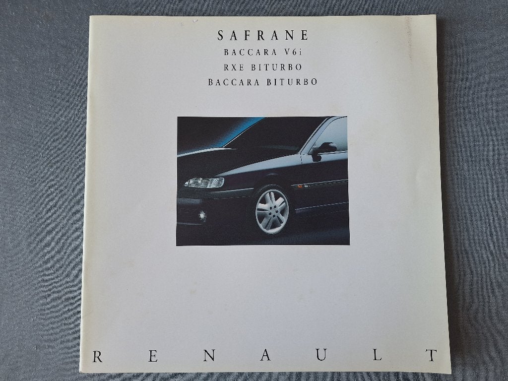 Brochure RENAULT SAFRANE Baccara - 1994 NL, Verzenden, Gelezen, Renault