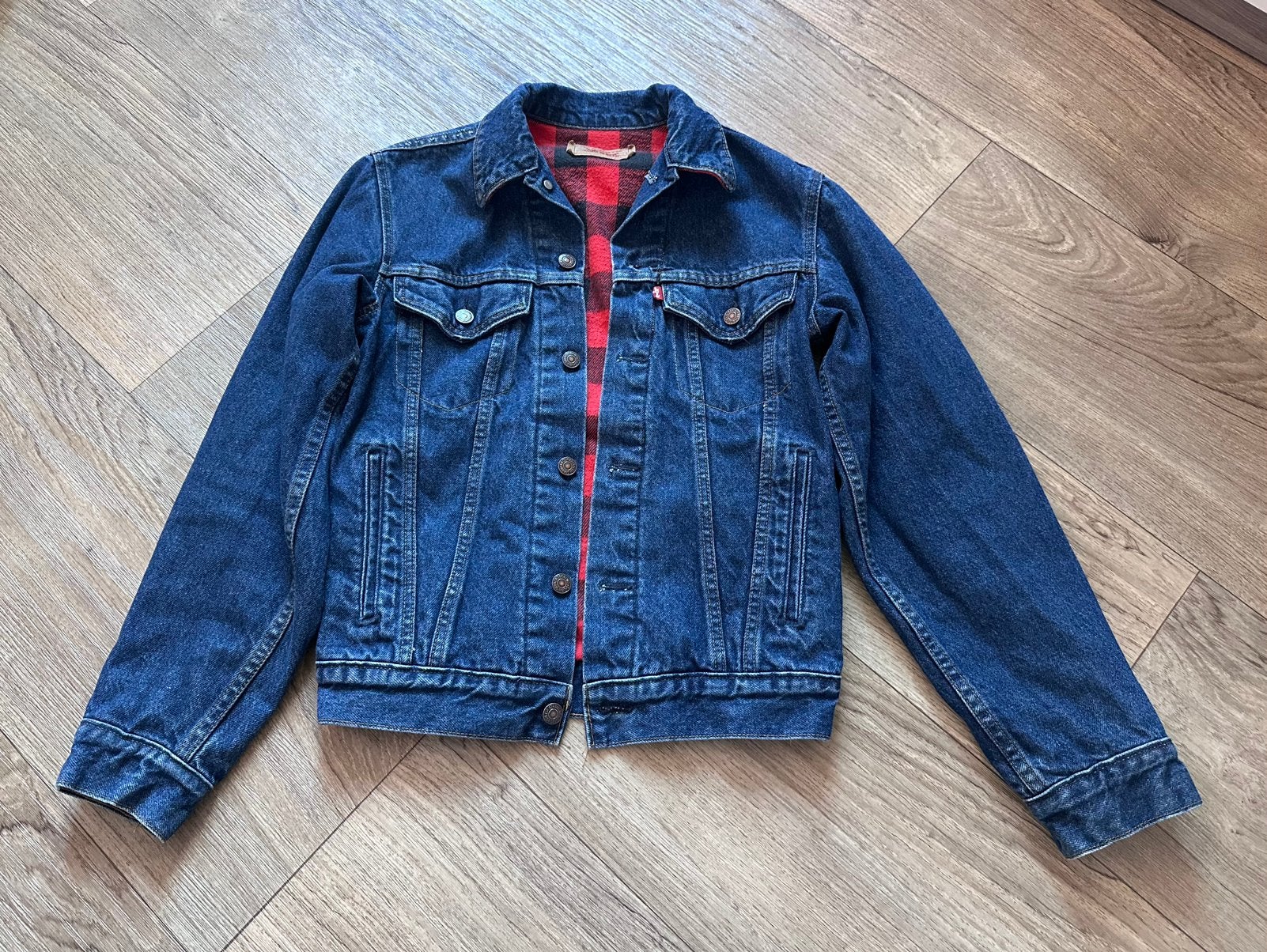 Vintage Levi's Type III Flannel-Lined Trucker Jacket maat XS, Ophalen of Verzenden, Zo goed als nieuw, Maat 34 (XS) of kleiner