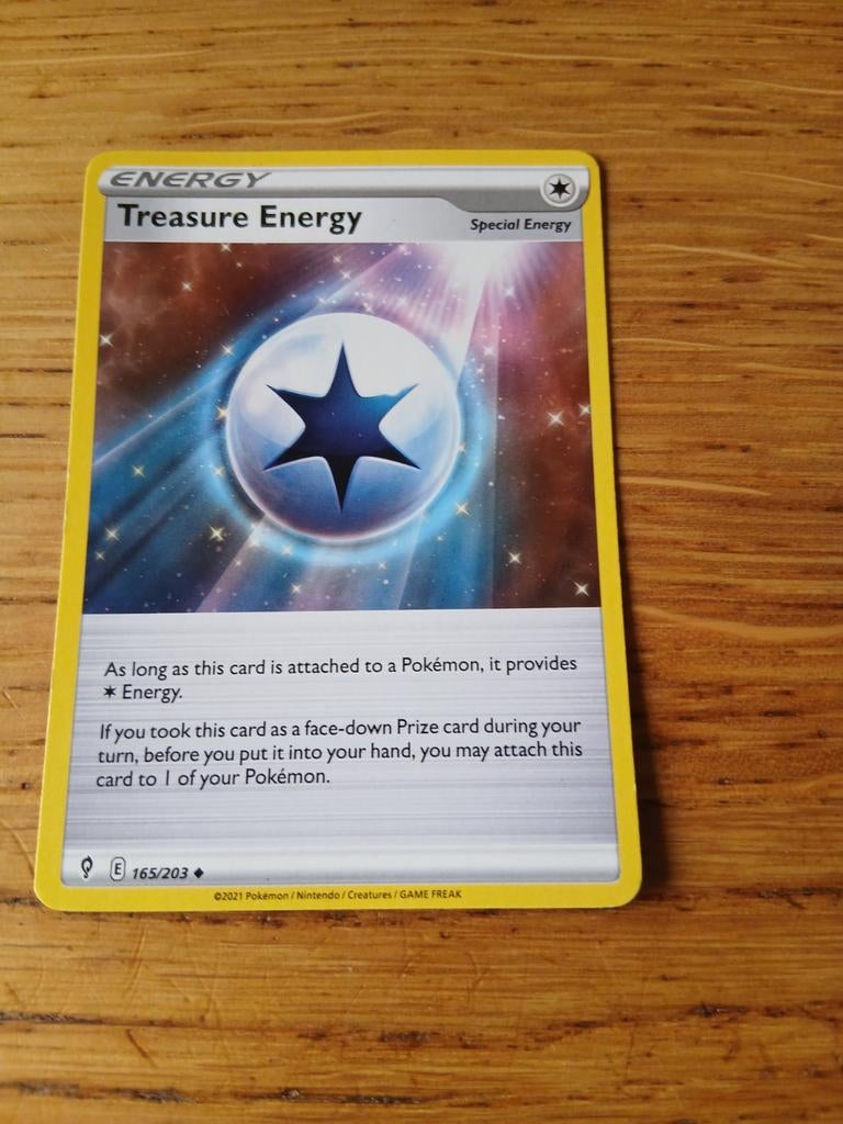 Pokémon TCG: Treasure Energy Special Energy Kaart (165/203), Ophalen of Verzenden, Zo goed als nieuw, Losse kaart