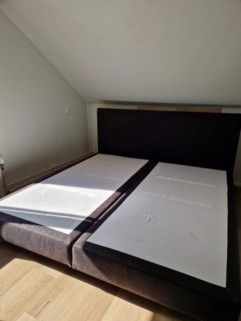 Auping boxspring 200x200 cm, Ophalen, Gebruikt, Tweepersoons, Stof