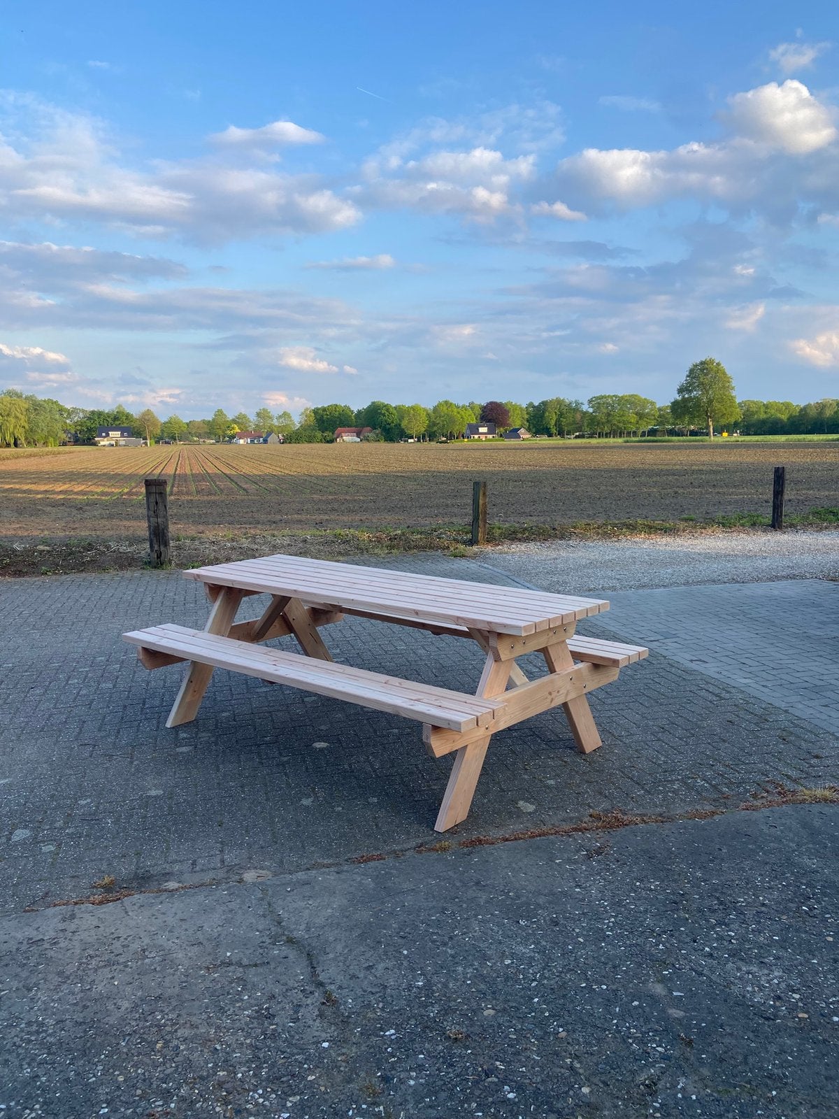 Douglas picknicktafel, Tuin en Terras, Picknicktafels, Ophalen, Nieuw, Rechthoekig, Hout