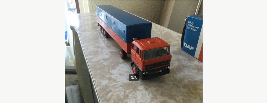 1:50 Lion-Car DAF 2800 Truck met Trailer., Ophalen, Nieuw, Bus of Vrachtwagen, Lion Toys