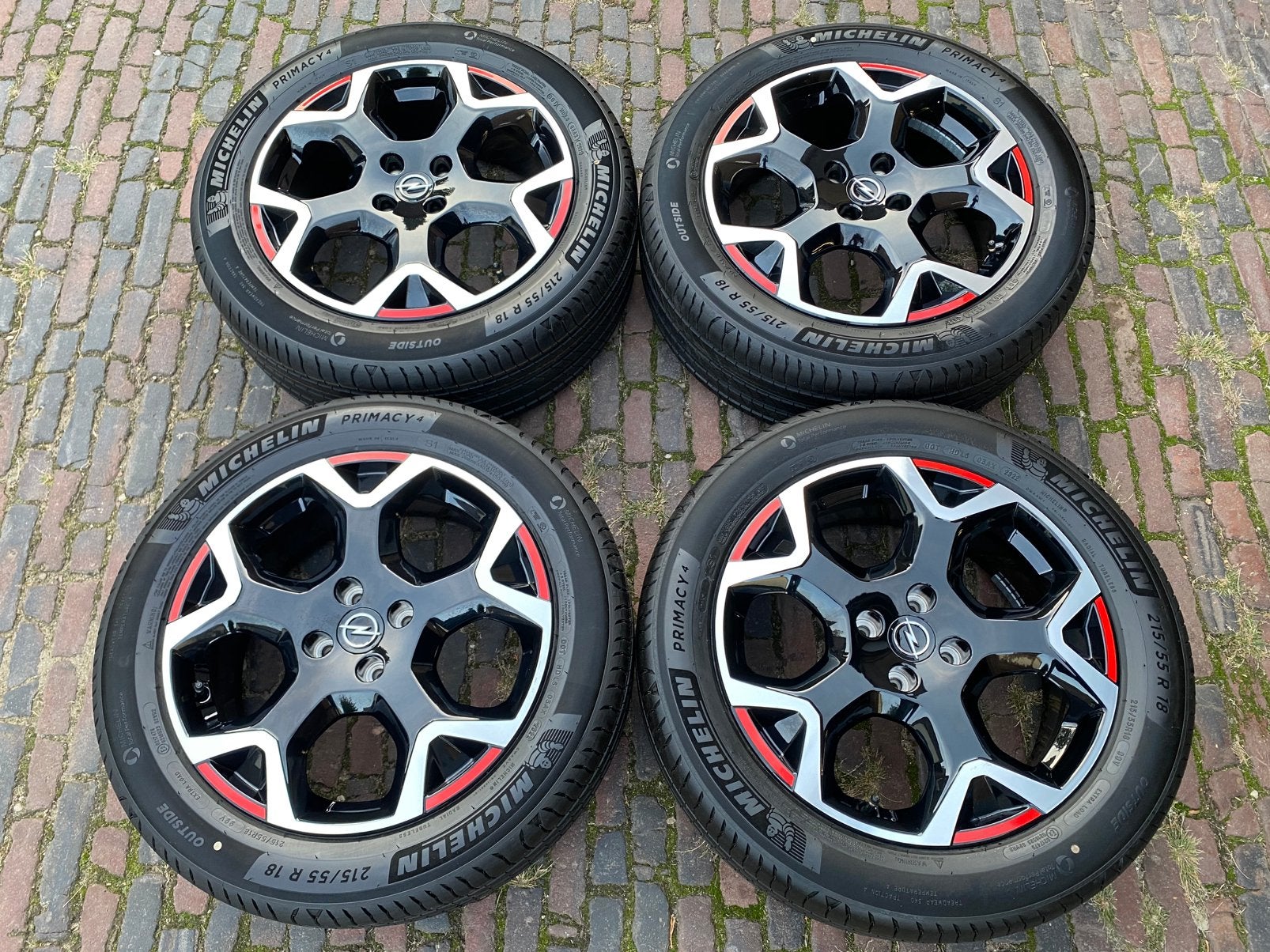 NIEUWE 18” Opel Mokka velgen + NIEUWE Michelin zomerbanden, 18 inch, 215 mm, Banden en Velgen, Nieuw