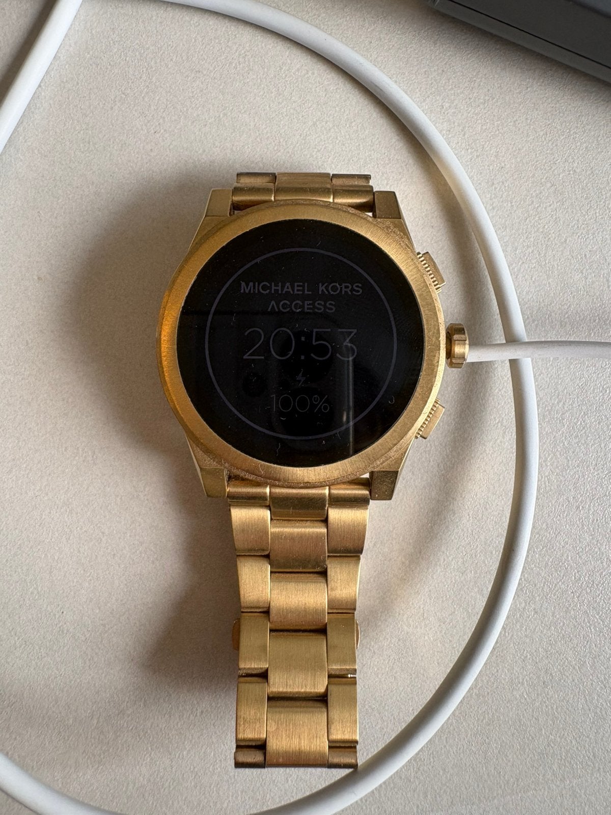 Michael Kors smartwach-heren, Ophalen, Zwart, Zo goed als nieuw, Waterdicht