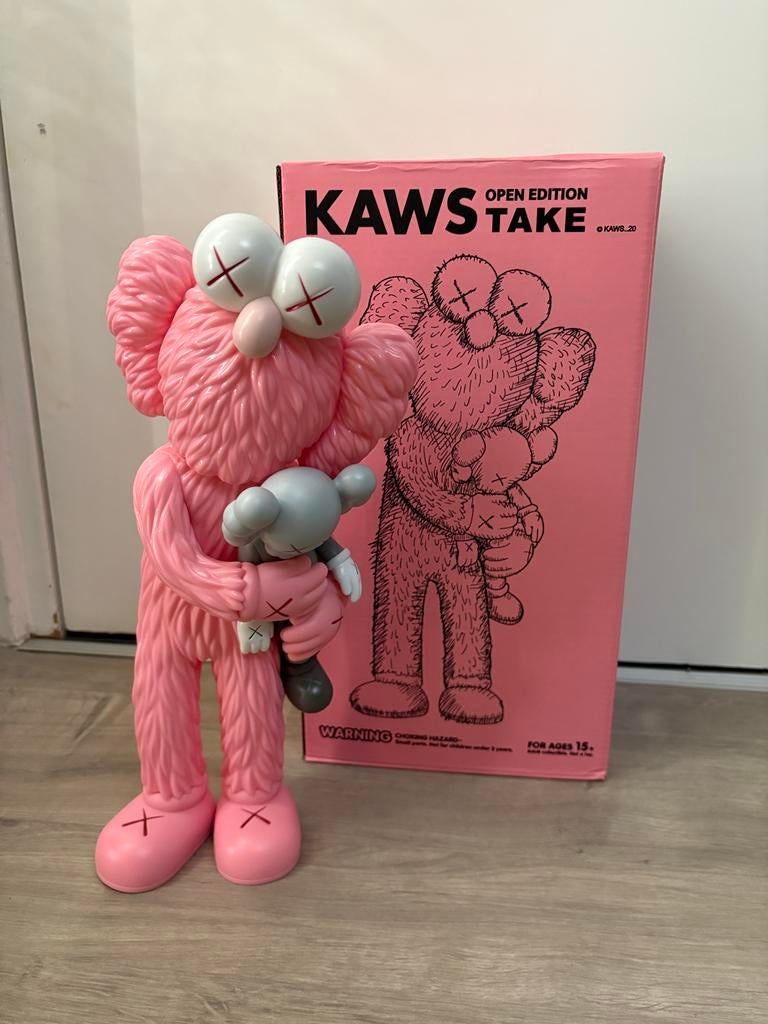 Kaws Roze Rep 25/30cm - Ophalen, Verzamelen, Poppetjes en Figuurtjes, Ophalen, Zo goed als nieuw