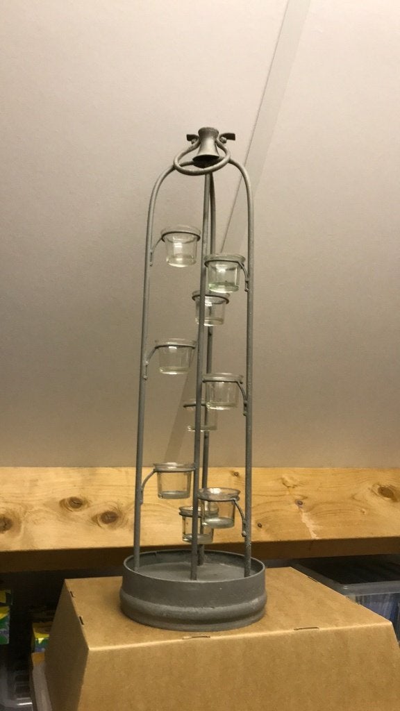 kaarsenstandaard voor 9 waxine lampjes kaars toren, Huis en Inrichting, Woonaccessoires | Kandelaars en Kaarsen, Gebruikt, Overige kleuren