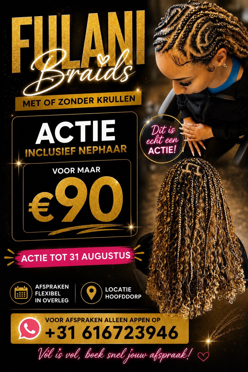Fulani braids actie, Ophalen of Verzenden, Nieuw