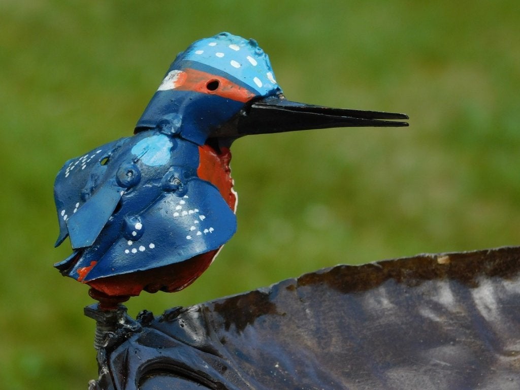 Handgemaakte Voederschaal / Vogelbad – Metaal – Ø 45 cm, Tuin en Terras, Ophalen of Verzenden, ., ., .