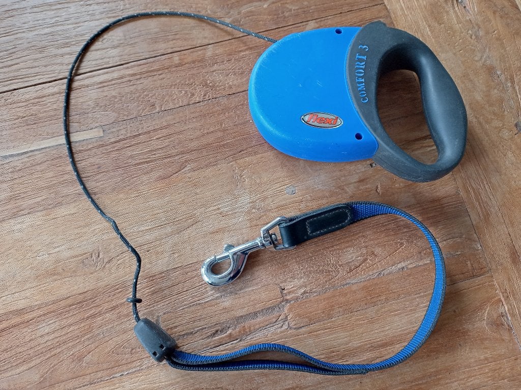 hondenriem/rollijn Flexi blauw Comfort 3, Ophalen of Verzenden, Gebruikt