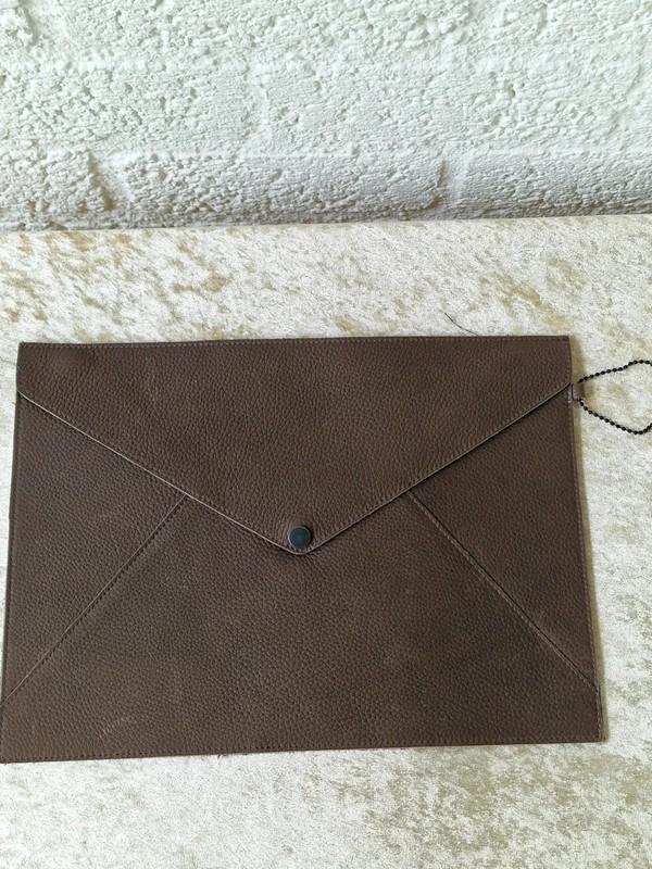 Werner Christ Donkerbruine Leren A4 Laptop Sleeve, Ophalen of Verzenden