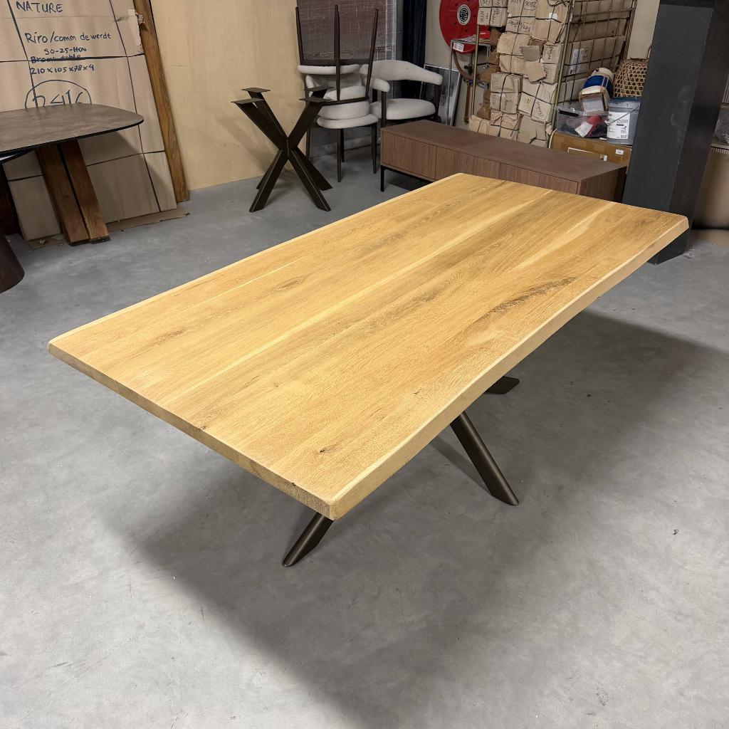 Eiken of mango tafels nu vanaf 289,- met spinpoot, Rechthoekig, Nieuw, 200 cm of meer, 50 tot 100 cm