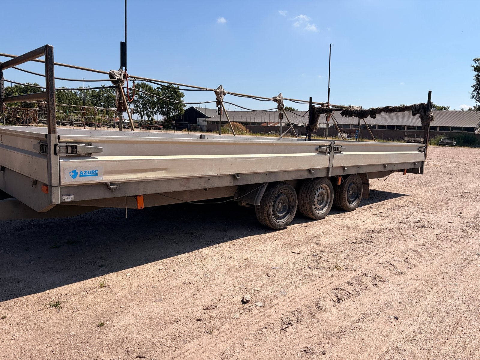 Haper Azure aanhangwagen parabool vering 3 asser, Auto diversen, Aanhangers en Bagagewagens, Ophalen, Gebruikt