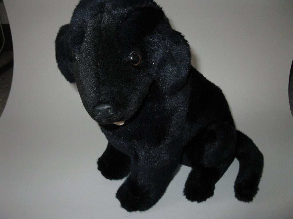 Knuffelbeest, hond, zittend model. Zwart., Ophalen of Verzenden, Zo goed als nieuw, Overige typen
