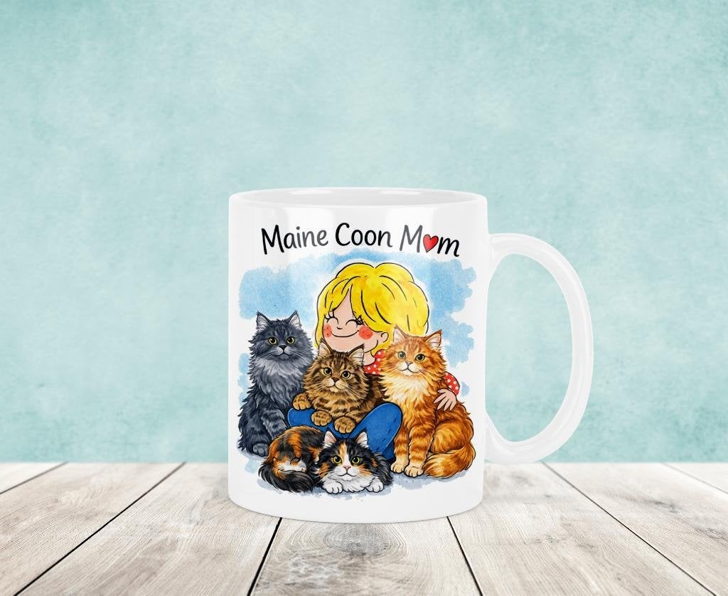 Maine Coon Mom Mok - Blond Stijl, Verzenden, Nieuw, Keramiek, Kop(pen) en/of Schotel(s)