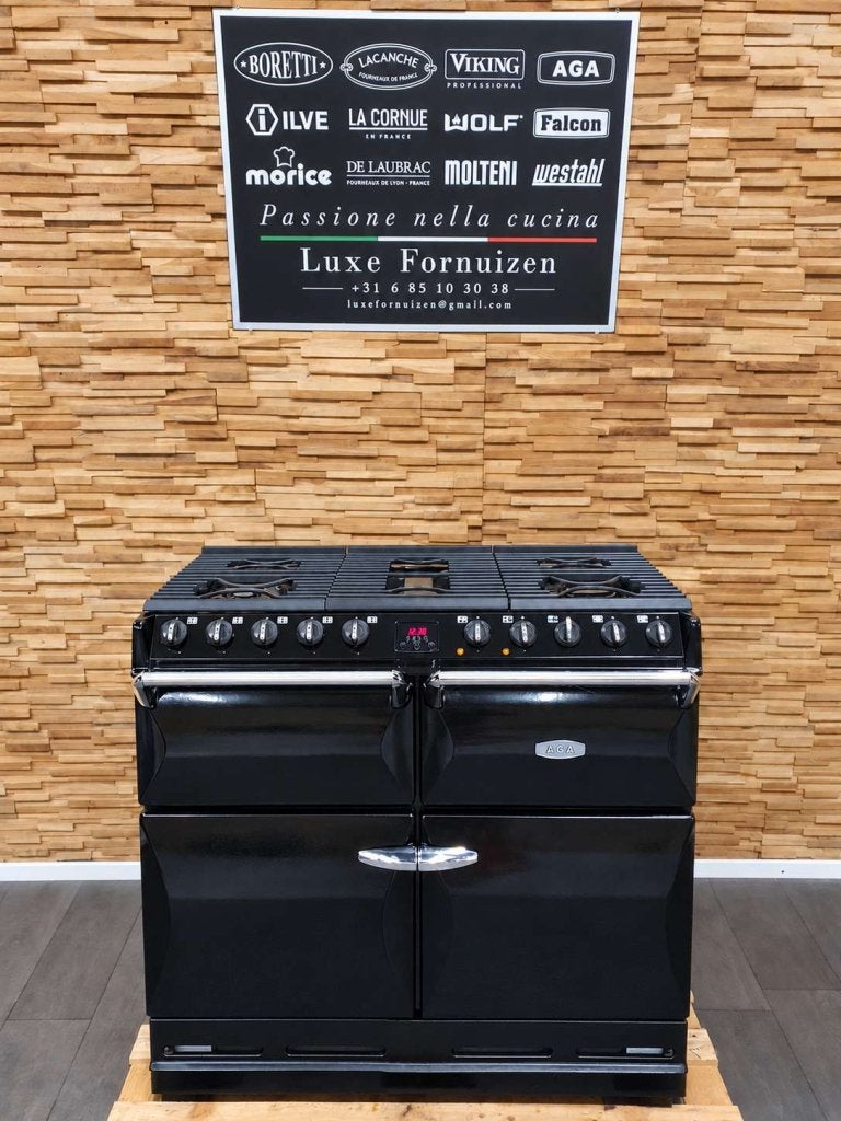 🔥Luxe AGA MASTERCHEF DELUXE gasfornuis 100cm zwart 4 ovens, Niet ingevuld, 60 cm of meer, Niet ingevuld, Ophalen of Verzenden
