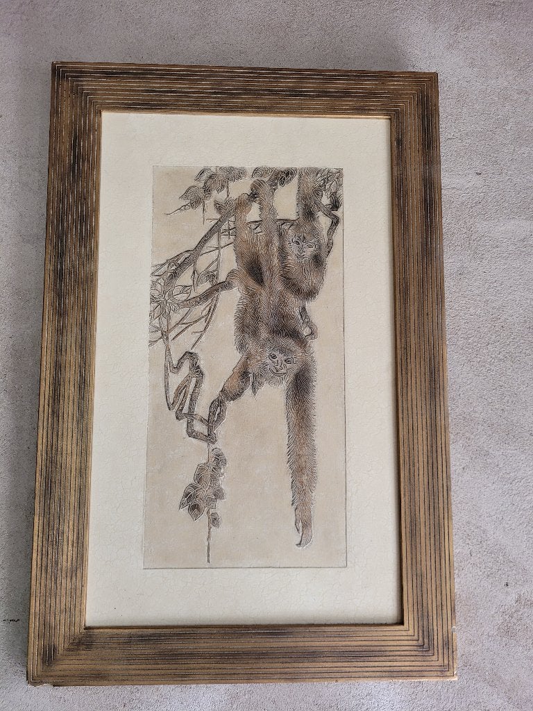 Theo Dijkwel kunstwerk slinger apen, Ophalen of Verzenden