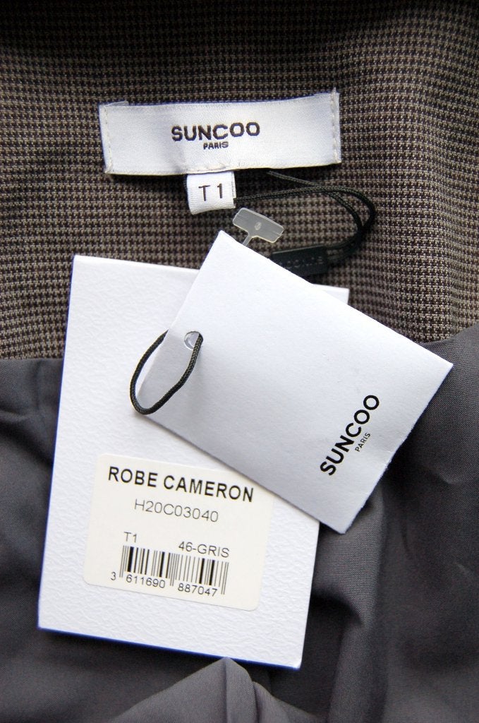 Nieuwe Suncoo Paris geruite jurk, Cameron, grijs, Mt. S, Nieuw, Ophalen of Verzenden, Suncoo, Maat 36 (S)