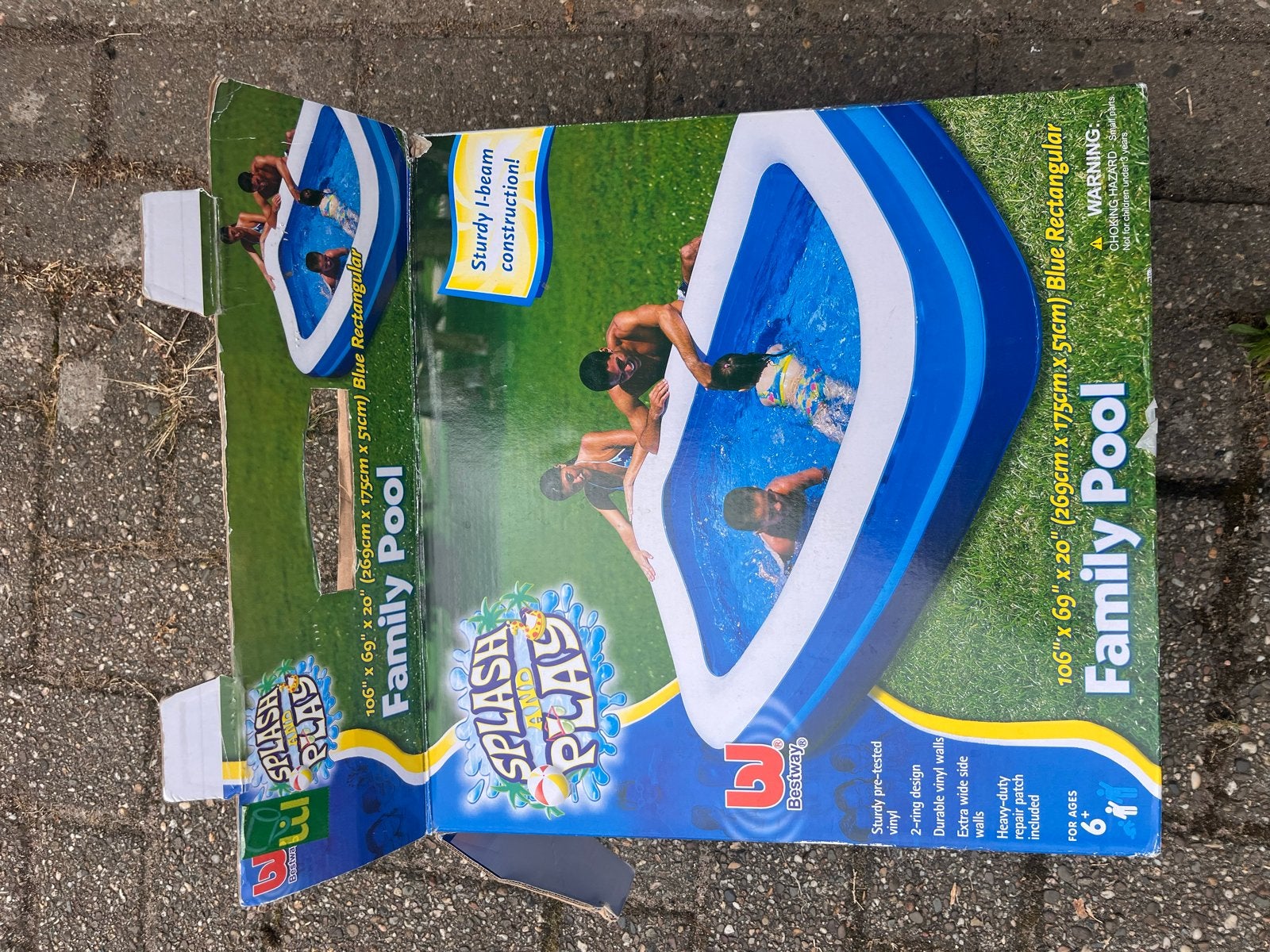 Bestway Splash & Play Family Pool - Rechthoekig zwembad, Ophalen, Zo goed als nieuw