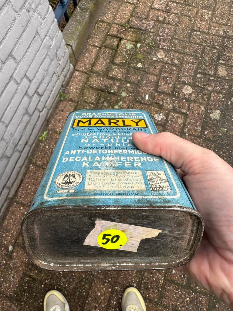 Vintage Marly Graphitolie blik - Type C "Carburant", Ophalen