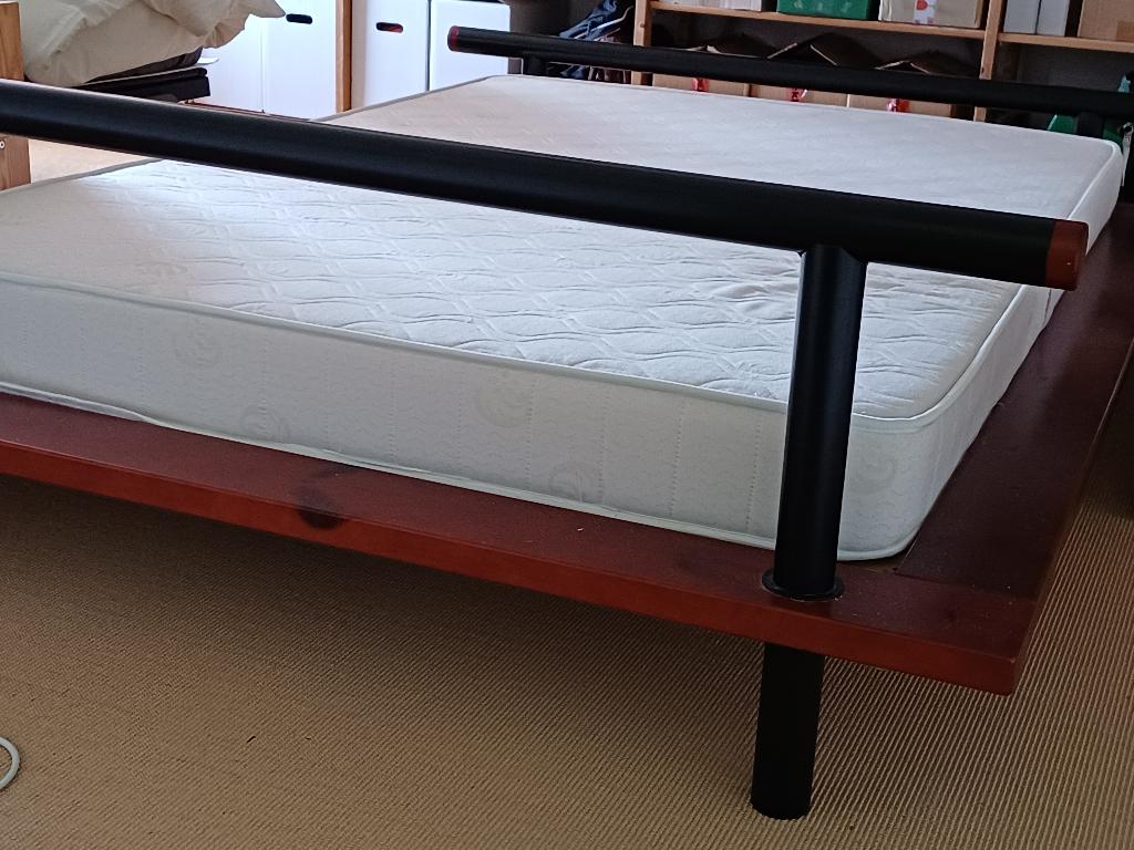 bed, Ophalen, Gebruikt, Bruin, 140 cm