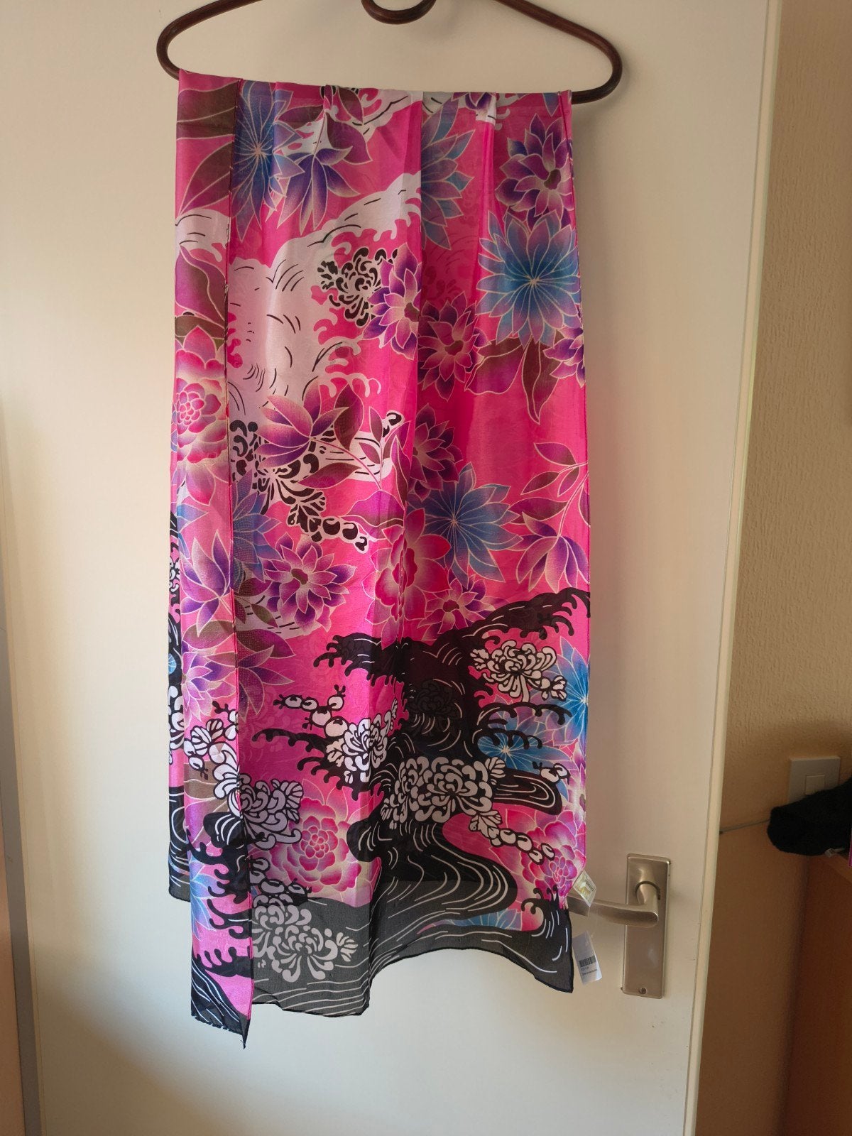 Fleurige Chinese sjaal 60x180 cm, Kleding | Dames, Onbekend, Ophalen of Verzenden, Nieuw