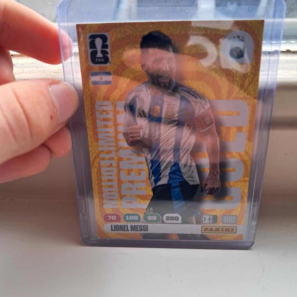 Lionel messi limited edition, Ophalen of Verzenden, Nieuw, Losse kaart, Foil