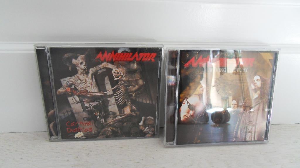 2x CD : Annihilator : Carnival Diablos + Waking the fury, Cd's en Dvd's, Cd's | Hardrock en Metal, Ophalen of Verzenden, Gebruikt