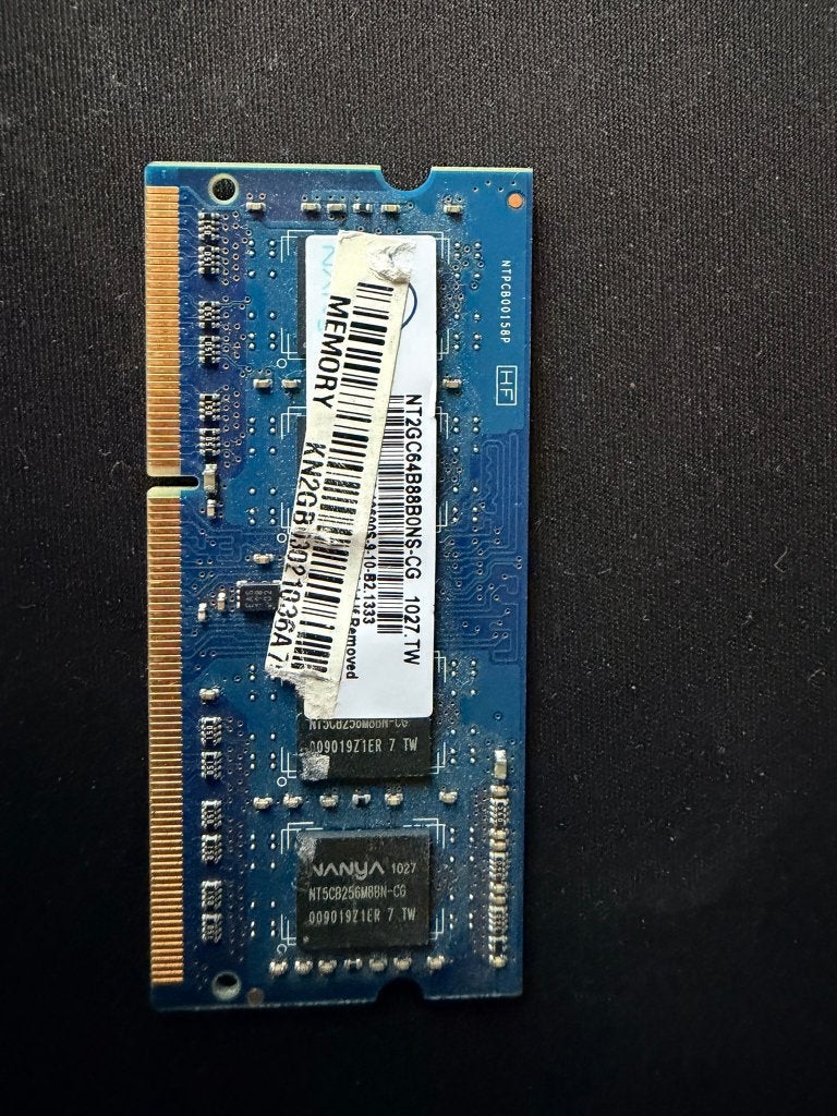 Nanya 2GB DDR3 SO-DIMM 1333MHz laptopgeheugen, Computers en Software, RAM geheugen, Refurbished, DDR3, Ophalen of Verzenden, Nvt