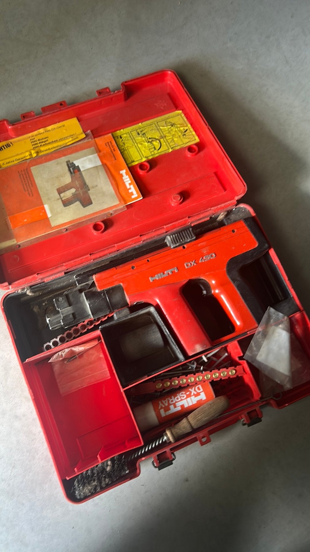 Hilti schiethamer met veel toebehoren | Hilti DX450, Ophalen, Gebruikt, Overige typen, Hilti