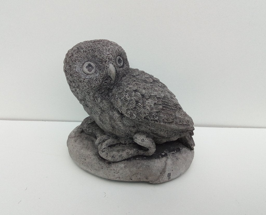 Een Steenuil met Prooi - Vogel Beeldje Sculptuur, Ophalen of Verzenden, Zo goed als nieuw, Vogel, Beeldje of Figuurtje