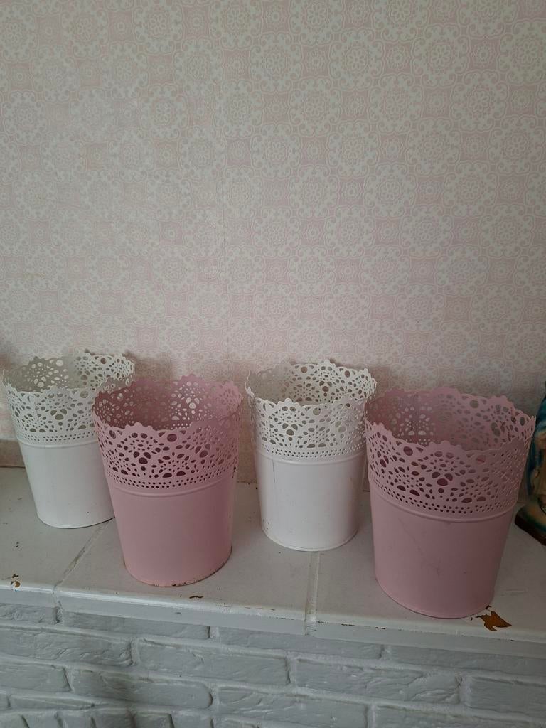 4 leuke Ikea brocante potjes, Ophalen of Verzenden