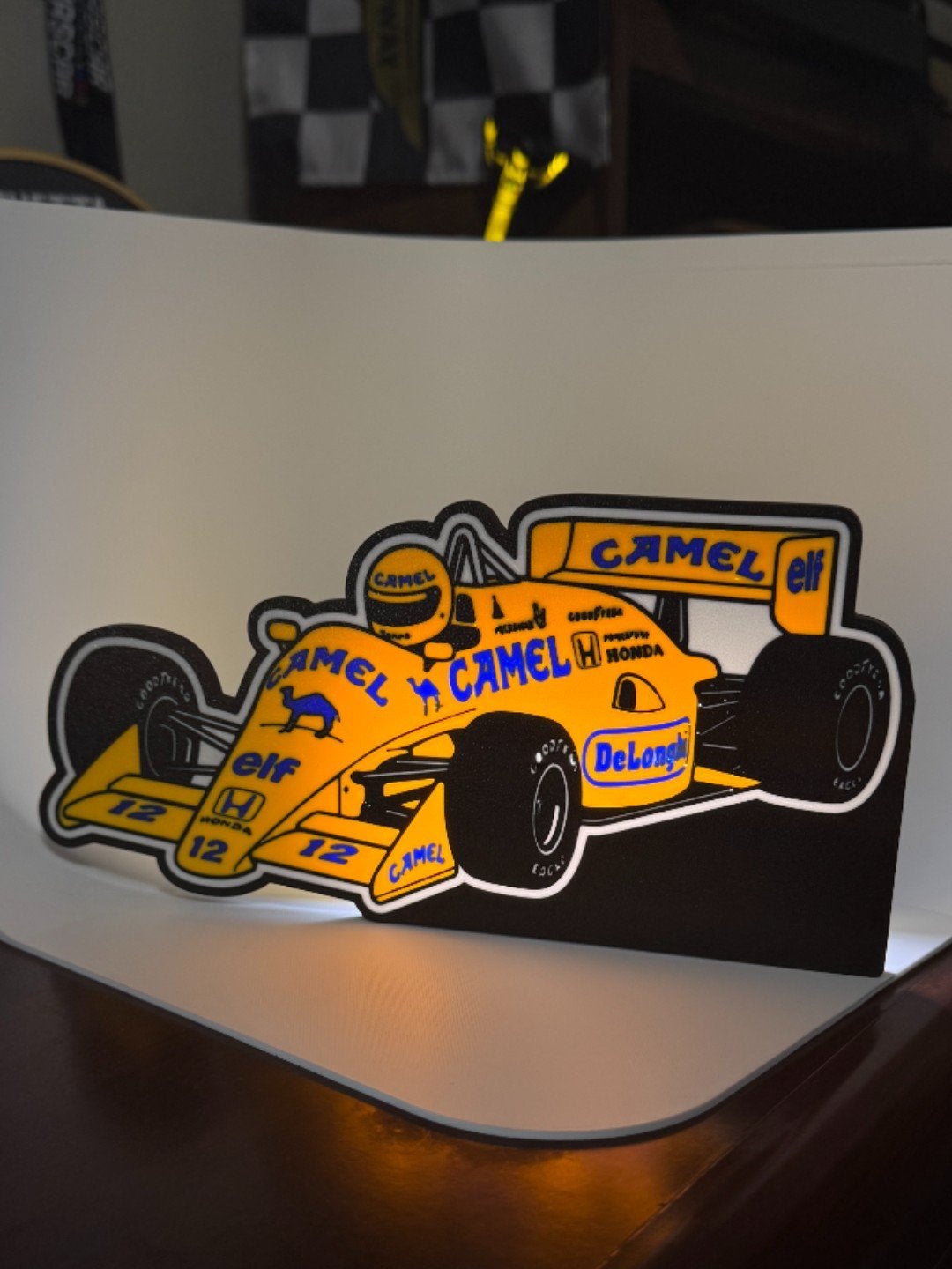 Unieke Ayrton Senna Lichtbak - Nostalgische Decoratie, Verzamelen, Ophalen of Verzenden, Nieuw, Formule 1
