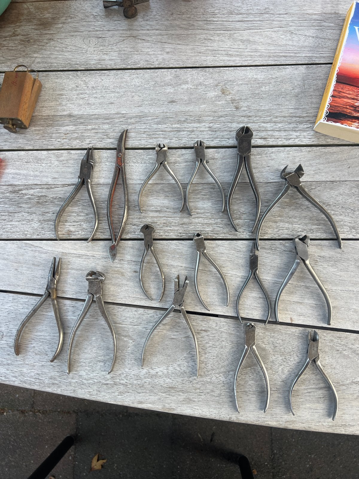 Tangen Diverse gereedschappen 15 stuks juwelier horlogemaker, Ophalen of Verzenden