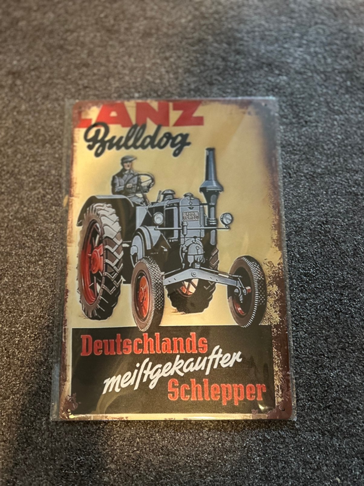 Reclamebord lanz bulldog, Ophalen of Verzenden, Nieuw, Reclamebord