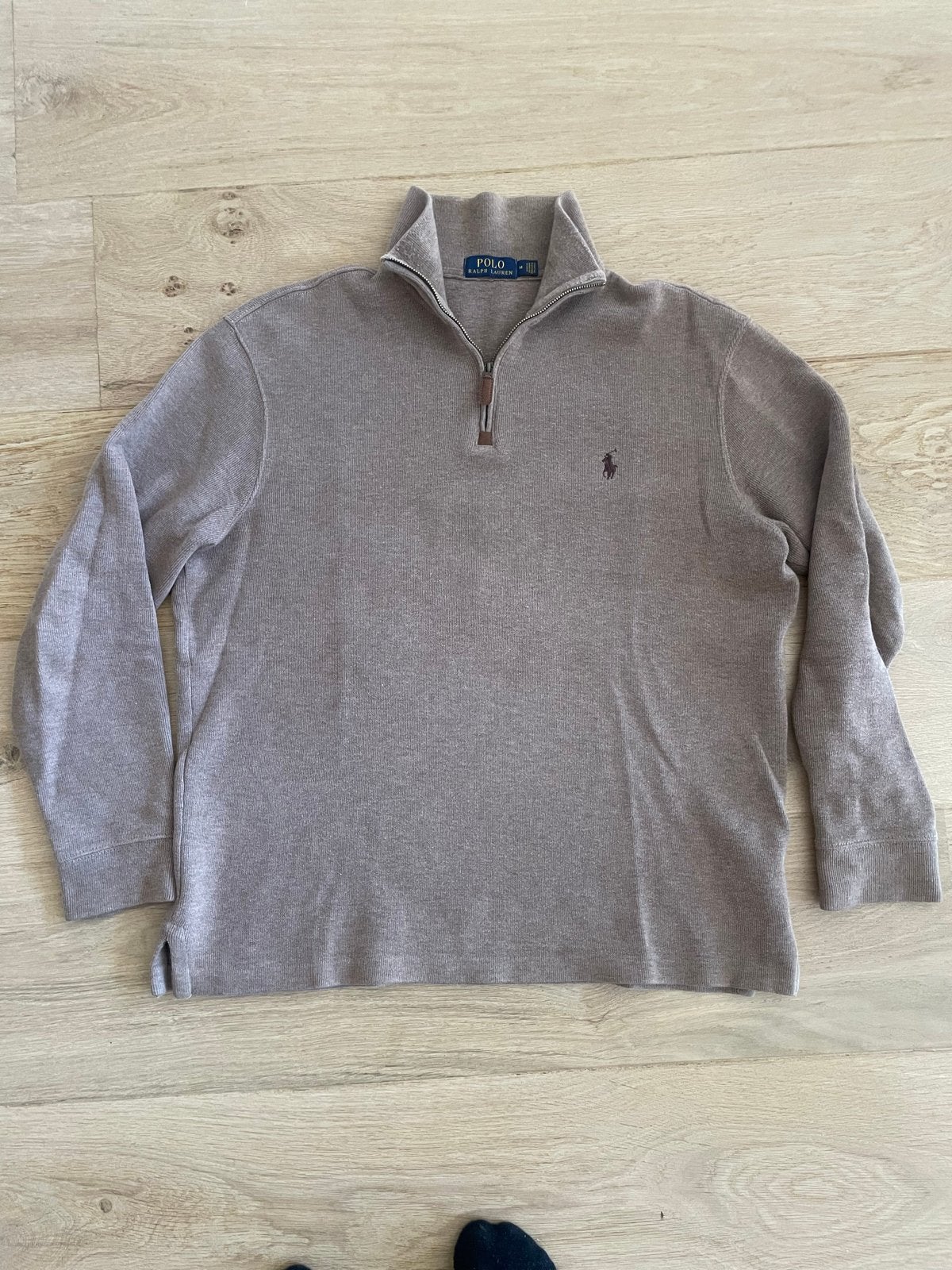 Ralph Lauren zipper trui beige - bruin maat M, Kleding | Heren, Truien en Vesten, Ophalen of Verzenden, Gedragen, Maat 48/50 (M)