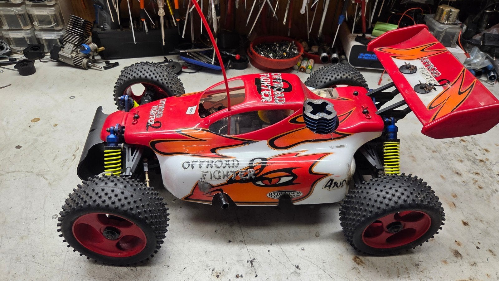 Te koop mooie thunder tiger, Gebruikt, Ophalen of Verzenden, Schaal 1:8, Nitro