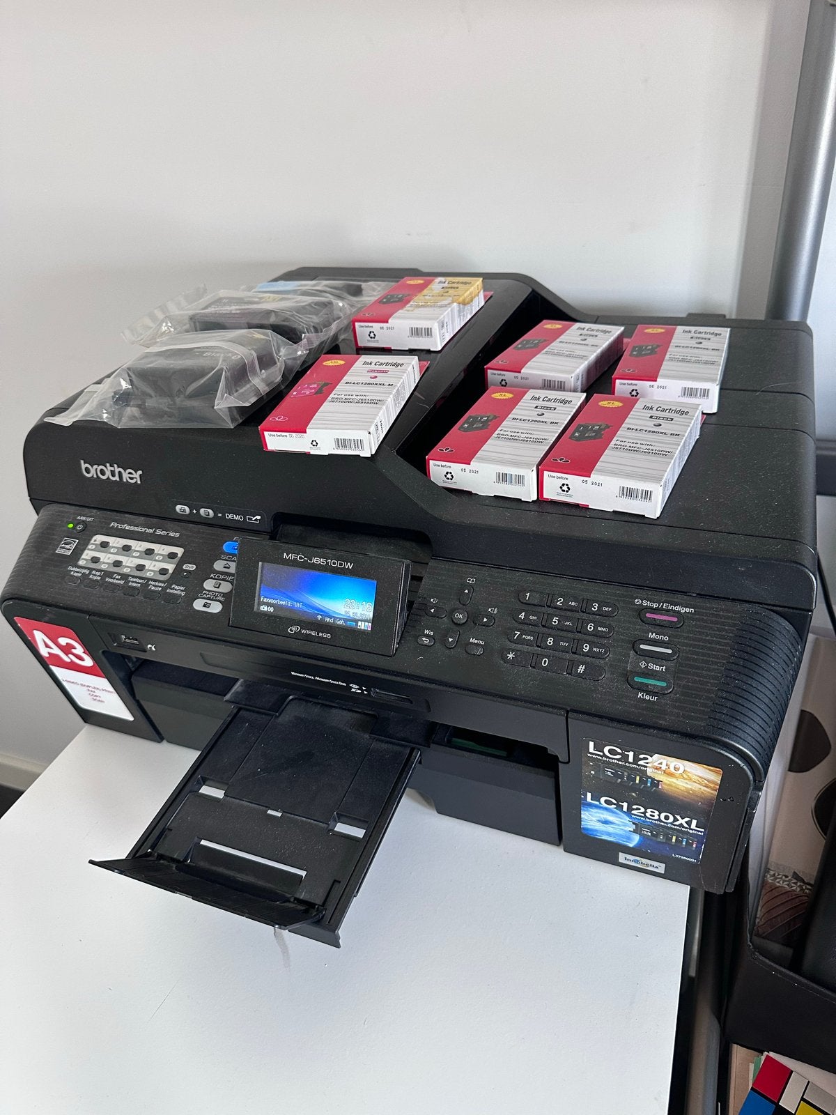 Brother MFC-J6510DW All-in-one printer met extra inkt, Ophalen, Gebruikt, Faxen, Inkjetprinter