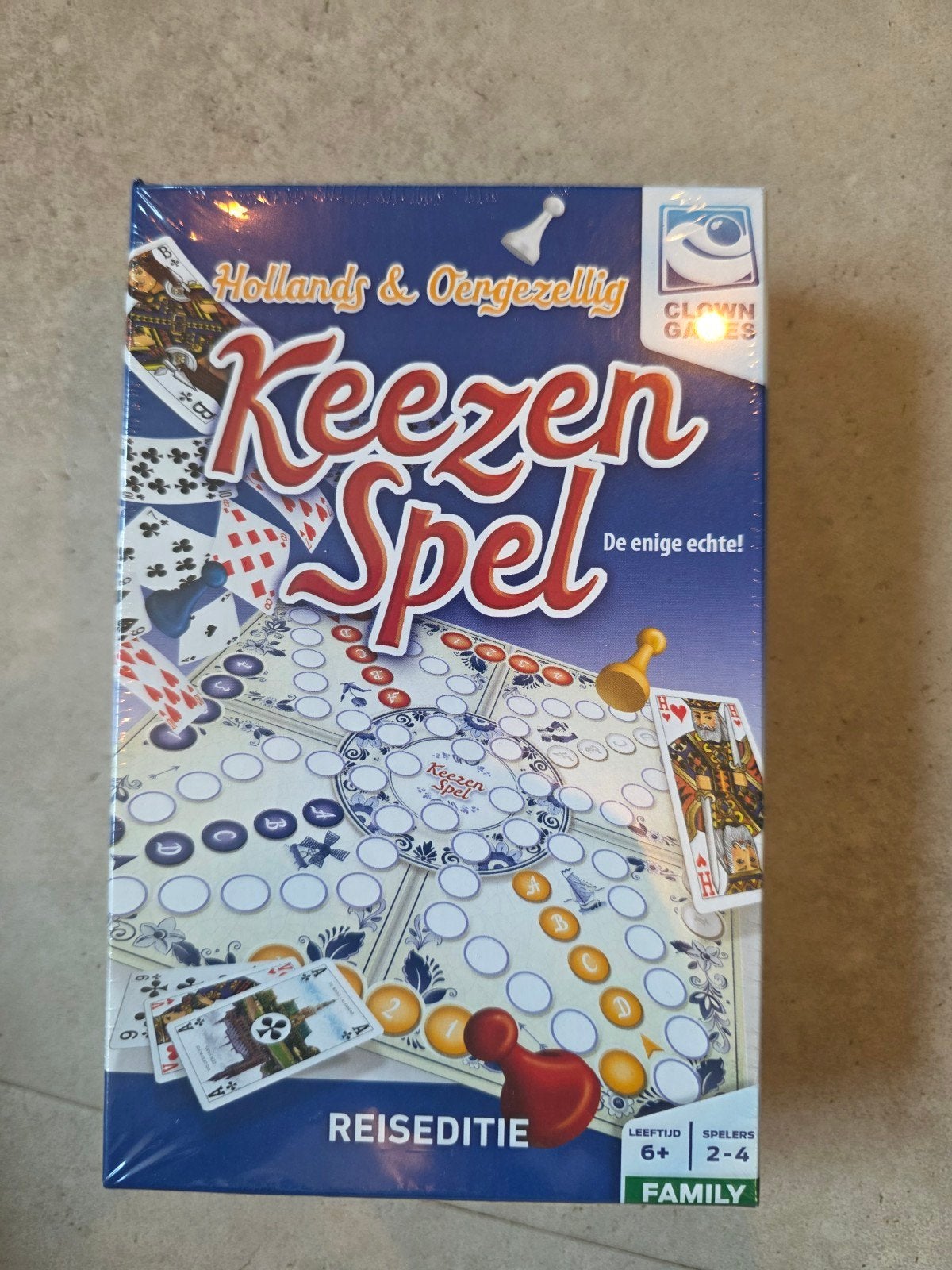 Keezen Spel Reiseditie - Hollands & Oergezellig, Clown Games, Nieuw, Ophalen of Verzenden, Drie of vier spelers