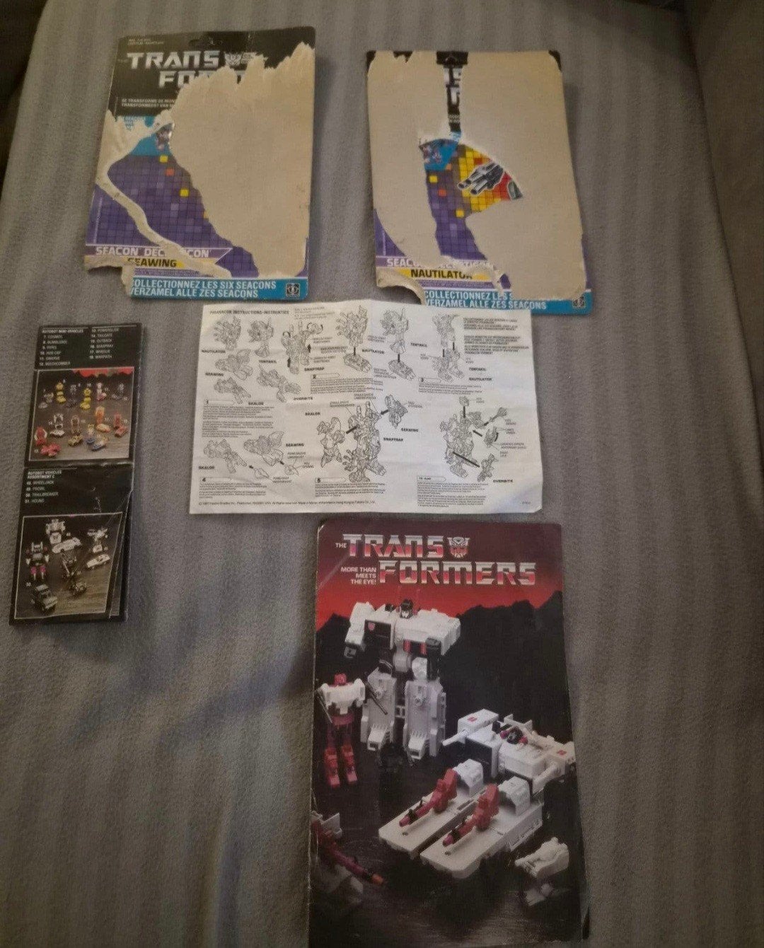 vintage Transformers G1 blister cards and folders, G1, Ophalen of Verzenden, Gebruikt, Decepticons