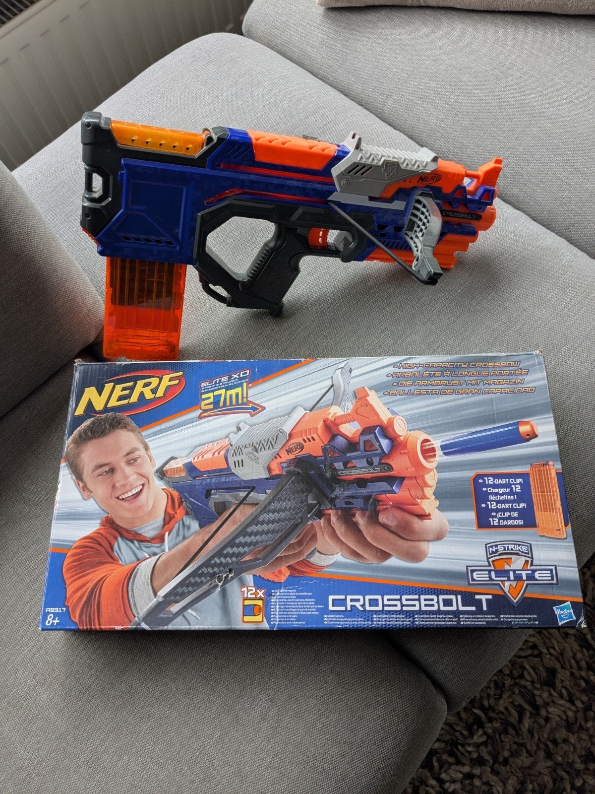 Nerf N-Strike Elite Crossbolt Blaster met magazijn, Ophalen, Gebruikt, Jongen of Meisje