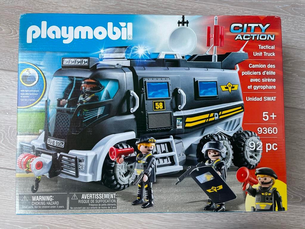 Playmobil City Action 9360 SWAT team met licht en geluid new, Ophalen of Verzenden, Nieuw, Complete set