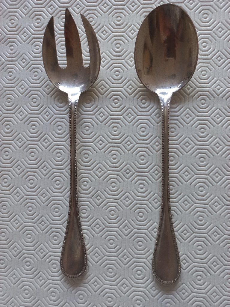 Vintage Slabestek Set - Zwaar verzilverd, Overige materialen, Los bestek, Ophalen of Verzenden, Dorcaswinkelkapelle@dorcas.nl