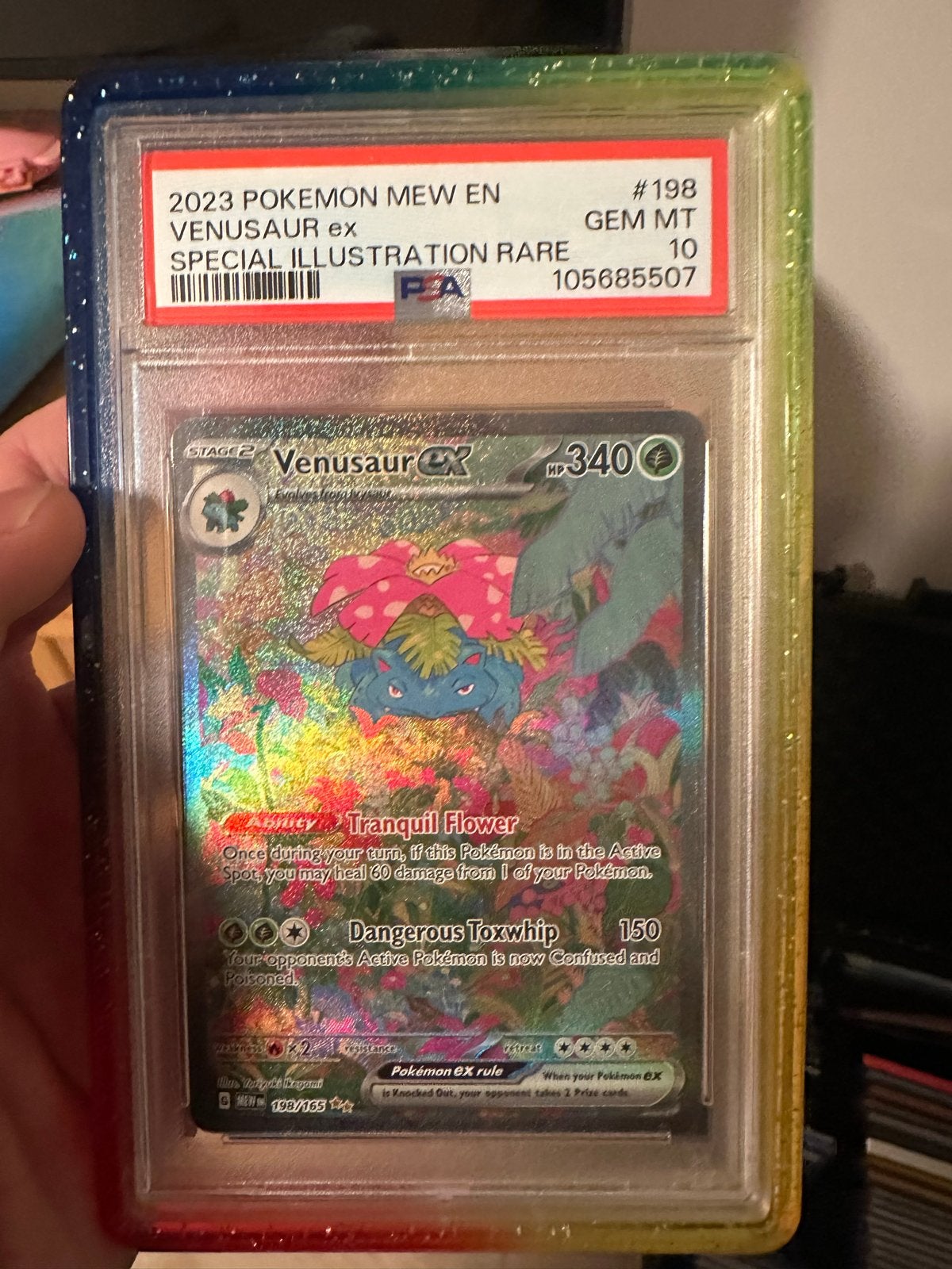 Venusaur ex Special Illustration Rare PSA 10 Pokémon kaart, Ophalen, Zo goed als nieuw, Losse kaart, Foil