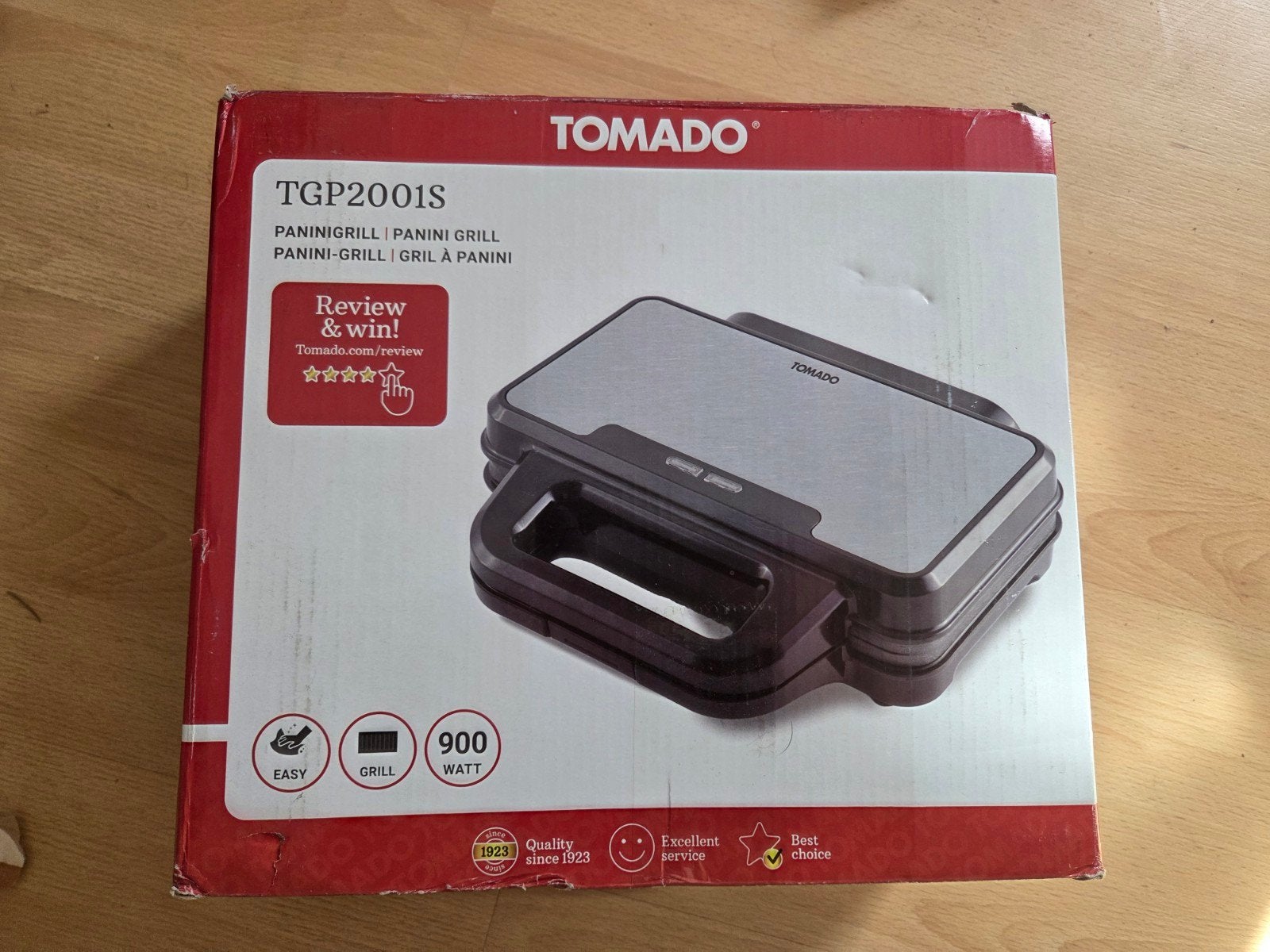 Tomado paninigrill nieuw, Witgoed en Apparatuur, Contactgrills, Ophalen of Verzenden, Nieuw