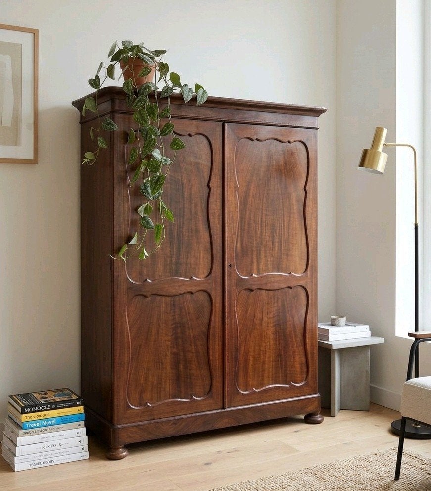 ⚠️OPRUIMING Antieke Biedermeier meidenkast vintage hangkast, Antiek en Kunst, Curiosa en Brocante, Verzenden