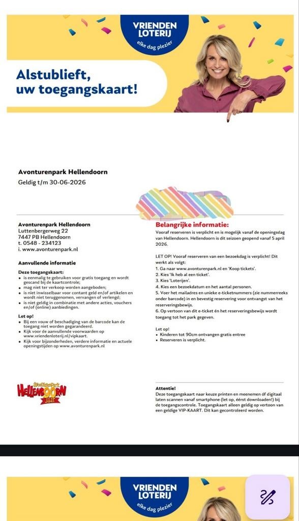 Attractiepark Hellendoorn Avonturenpark, Twee personen, Overige soorten, Pretpark