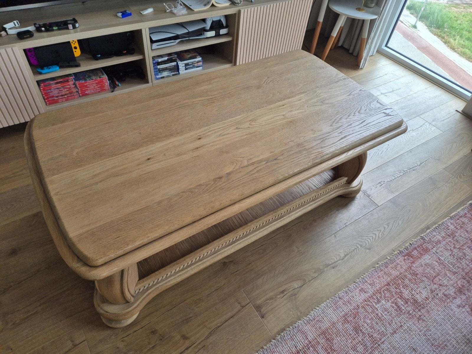 Houten Salontafel, Huis en Inrichting, Tafels | Salontafels, Ophalen, Gebruikt, 100 tot 150 cm, 50 tot 100 cm