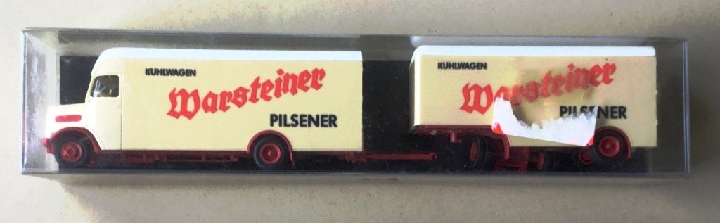 ALBEDO 1:87 MAN GELEDE VRACHTWAGEN - WARSTEINER PILSENER, Ophalen of Verzenden, Zo goed als nieuw, Bus of Vrachtwagen, Overige merken