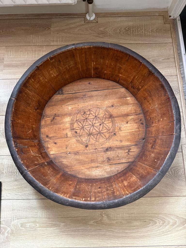 grote olijfbak xxl, Ophalen, Zo goed als nieuw, Rechthoekig, Hout